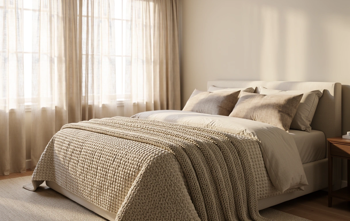 Mirna atmosfera spavaće sobe koja simbolizuje kvalitetan odmor